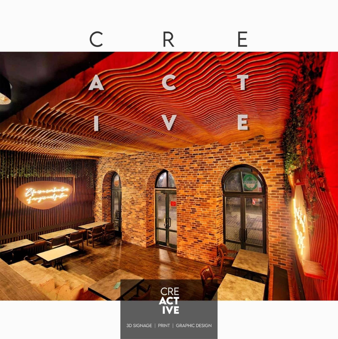 Rossini – Parametric ceiling with red lighting